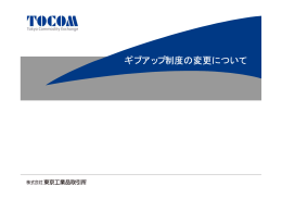 ギブアップ制度の変更について - Tokyo Commodity Exchange, Inc.