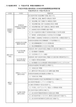 平成26年度公益社団法人日本洗浄技能開発協会事業計画