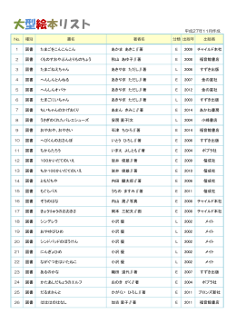 大型絵本（ビッグブック）リスト