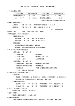 H24年度 事業報告の概要