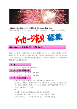 〈鳥越一向一揆まつり〉北國花火 2013 白山鳥越大会