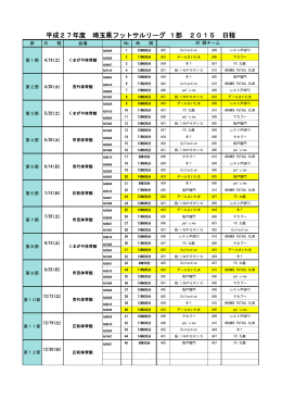 2015 試合日程