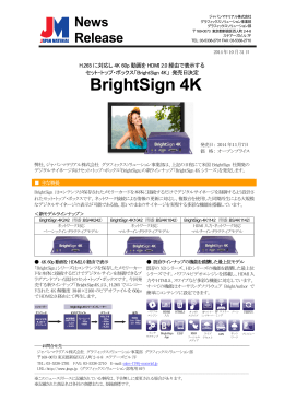BrightSign 4Kシリーズ出荷開始