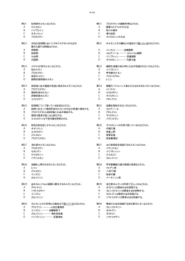 問21 抗利尿ホルモンはどれか。 問31 プロラクチンの調節作用はどれか