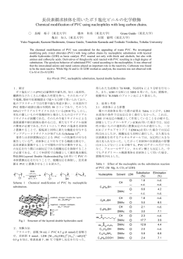 長炭素鎖求核体を用いたポリ塩化ビニルの化学修飾