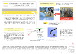 空気圧駆動を用いた力覚提示機能を有する 手術支援ロボットシステム 特徴