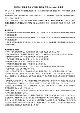 試行的に面会交流仲介支援を利用する皆さんКの注意事項