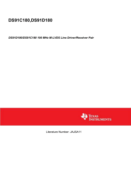 DS91D180/DS91C180 100 MHz M-LVDS Line Driver/Receiver Pair