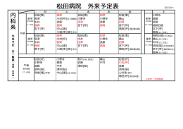 外来予定 全一覧表