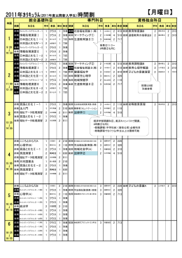【月曜日】 - 日本福祉大学