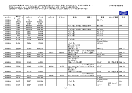 ツートン組み合わせ メーカー カラー1 カラー2 カラー3 カラー4 備考1