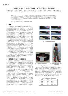 加速度情報による歩行訓練における回復状況の評価