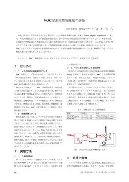 VOC除去用燃焼触媒の評価 - 神奈川県産業技術センター