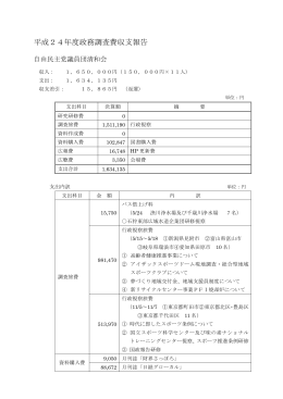 平成24年度政務調査費収支報告書(PDF文書)
