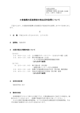 小泉復興大臣政務官の気仙沼市訪問について(PDF文書)