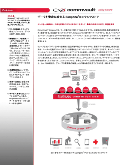 データを資産に変える Simpana ®コンテンツストア