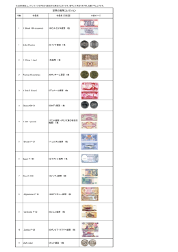 世界の貨幣コレクション