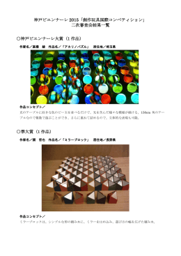 神戸ビエンナーレ 2015「創作玩具国際コンペティション」 二次審査会結果