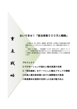 「宿泊者数500万人戦略」 (PDF : 3MB)