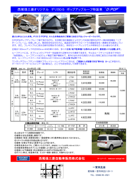 西尾張三菱オリジナル デリカD:5 ポップアップルーフ特装車 "D：POP" 西