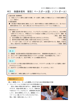 中3 保健体育科 球技（ベースボール型：ソフトボール）