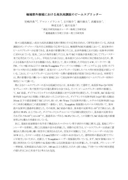 極端紫外領域における高次高調波のビームスプリッター