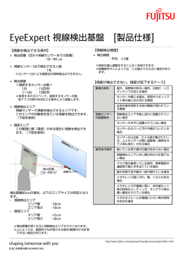 EyeExpert 視線検出基盤 [製品仕様]