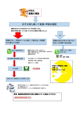 まずは落ち着いて意識・呼吸を確認