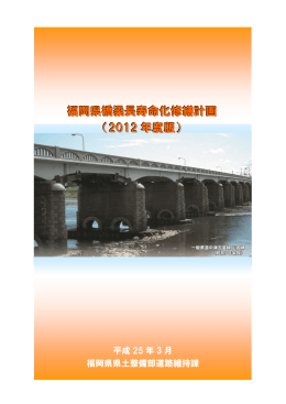 福岡県橋梁長寿命化修繕計画（2012年度版） [PDFファイル／1.89MB]