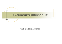 大分市橋梁長寿命化修繕計画について (PDF