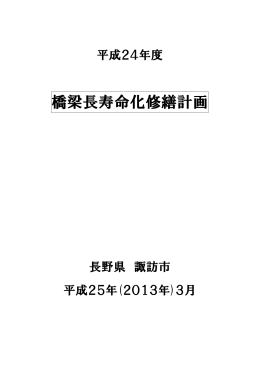 橋梁長寿命化修繕計画