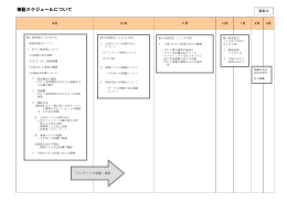 検証スケジュールについて