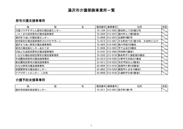 湯沢市介護保険事業所一覧（PDF）