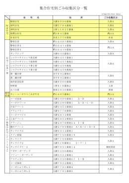 集合住宅別ごみ収集区分一覧表（PDF：94KB）