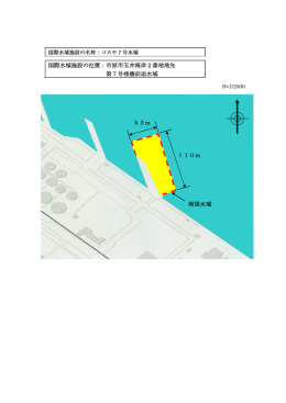 国際水域施設の位置：市原市五井海岸2番地地先 第7号桟橋前面水域