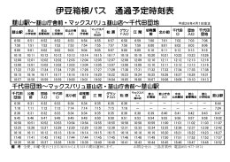 伊豆箱根バス 通過予定時刻表