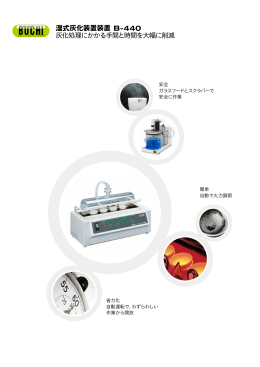 湿式灰化装置装置 B-440 灰化処理にかかる手間と時間を大幅に削減
