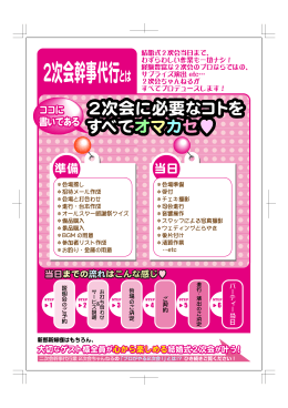 2次会幹事代行とは
