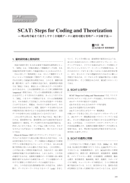 SCAT: Steps for Coding and Theorization