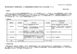 東京電力  原子力発電所事故による損害賠償請求の和解仲介