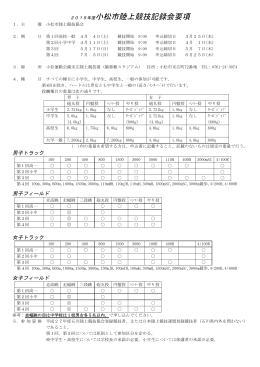 第1回小松市陸上競技記録会