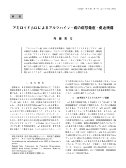 アミロイド &beta;43によるアルツハイマー病の病態発症・促進機構