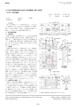 SC杭の杭頭接合部の引抜き力伝達構造に関する研究 （その2 実大実験