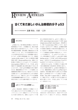 Review Articles 古くて未だ新しいがん治療標的分子 p53 筑波大学