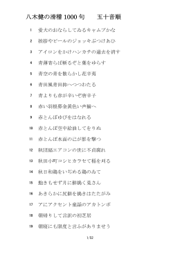 八木健の滑稽 1000 句 五十音順 - PC-Fit
