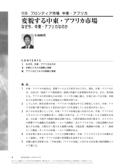 変貌する中東・アフリカ市場 - Nomura Research Institute