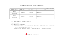 標準職員派遣料金表（熊本市内出張版） - 日本赤十字社 熊本健康管理