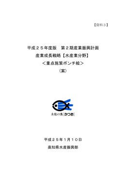 【水産業分野】 ＜重点施策ポンチ絵＞ (案)