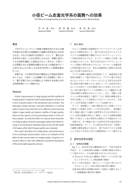 小径ビーム走査光学系の画質への効果