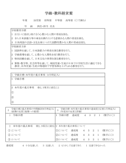 学級・教科経営案